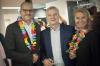 
vlnr.: Thomas Stadlhofer, Vorstandsvorsitzender Frauenthal Service AG; Peter Schenk, Leitung Bad & Energie und Beatrix Ostermann, Vorstand Frauenthal Service AG feierten gemeinsam mit Kunden und Partnern die Eröffnung in St. Pölten mit einer karib (c) Ingo Folie