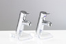 Optisch kaum voneinander zu unterscheiden: der Originalmischer "Focus S" von Hansgrohe (links) und die Nachahmung des chinesischen Armaturenherstellers Joyou