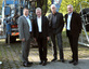 Freuen sich über den Erfolg der Wärmepumpe in Vorarlberg (von links): illwerke-vkw-Vorstand Helmut Mennel, Umwelt-Landesrat Erich Schwärzler und die beiden Organisatoren des Solar- und Wärmepumpentages, Wilhelm Schlader (Energieinstitut) und Frank Widmann (c) Christine Kees