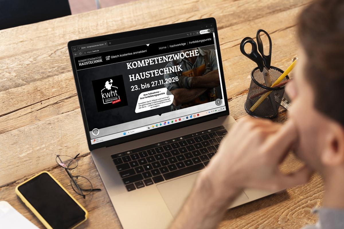 Gleich zwei Vorträge (am 23.11. und 26.11.2026 jeweils um 15 Uhr) hält ATEC bei der digitalen Kompetenzwoche Haustechnik 2026.