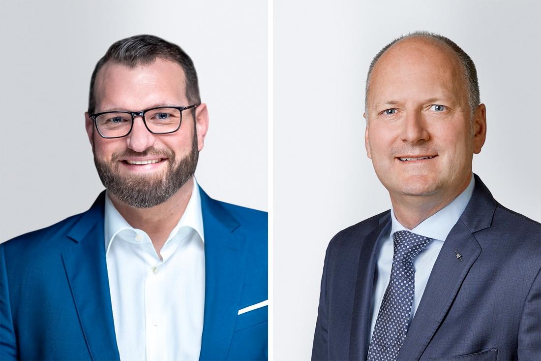 aris Fattohi übergibt an Christoph Gasser (rechts), der als Chief Sales Officer (CSO) für die Oras Group am 1. Oktober 2021 startet.