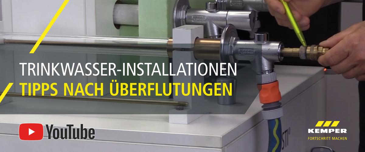 Bei Überflutungsereignissen können Schlamm, Fäkalien, Öl oder Pestizide äußerlich mit der Trinkwasserinstallation in Kontakt treten. Das birgt große Gesundheitsgefahren für die Nutzer der Installation oder gar für das gesamte Versorgungsnetz. 