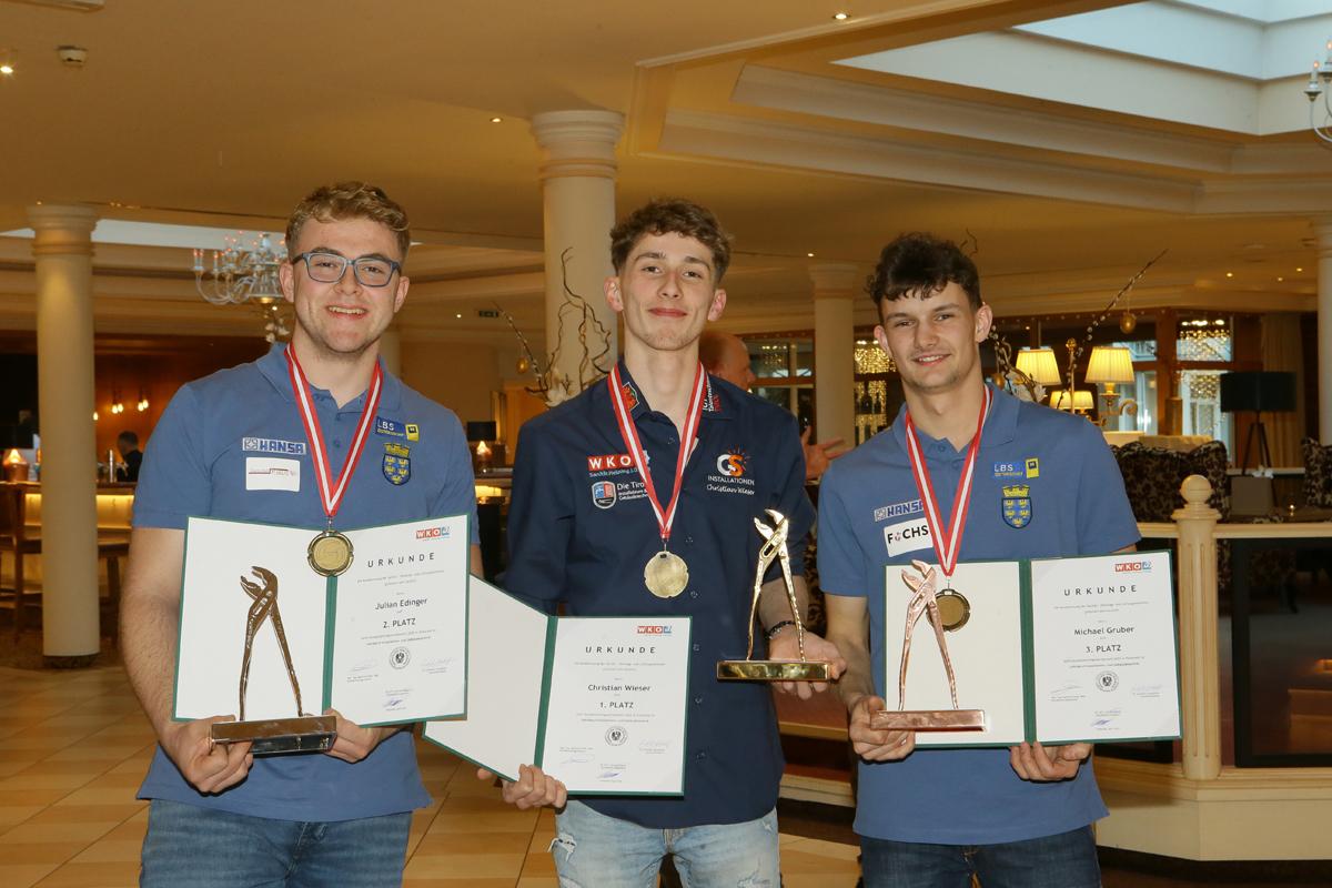 v.l.n.r: Julian Edinger, Christian Wieser, Michael Gruber
