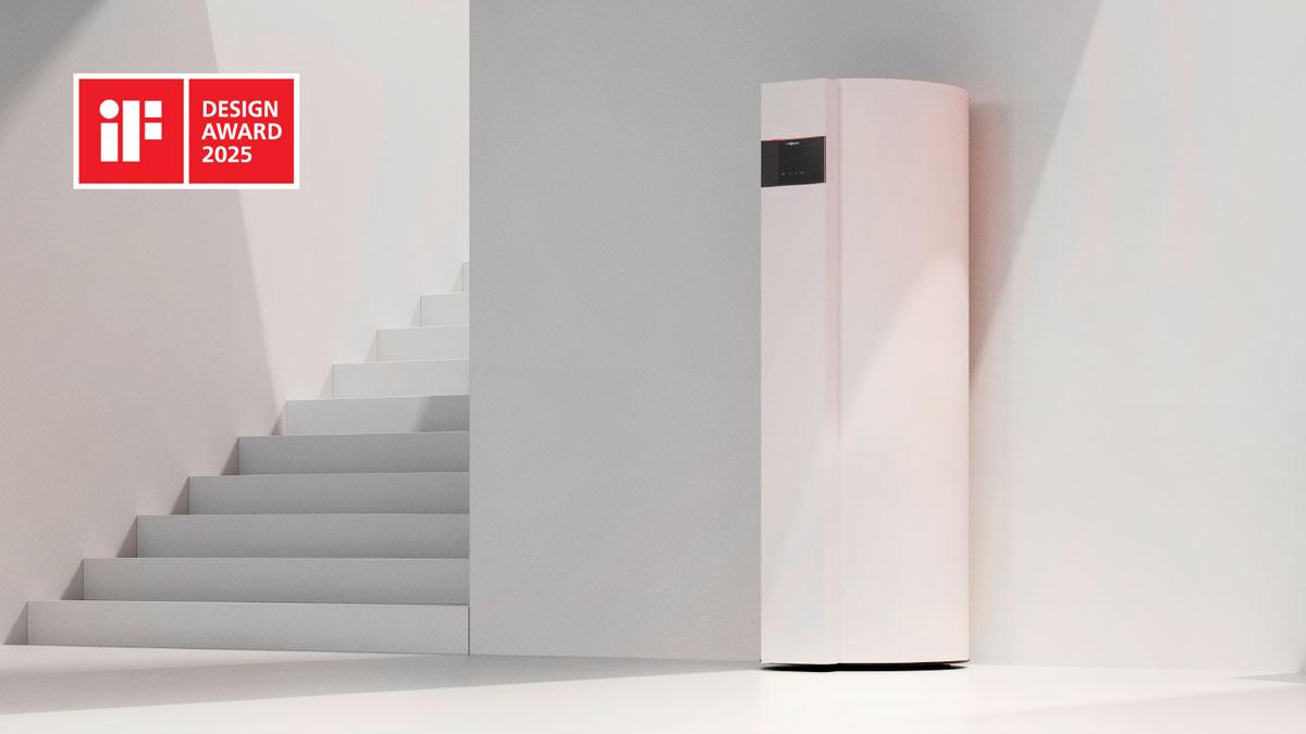 Die Warmwasser-Wärmepumpe Vitocal 262-A/060-A wurde mit dem iF DESIGN AWARD 2025 für ihr herausragendes Design ausgezeichnet.