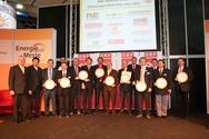 v.l.n.r.: Bundesinnungsmeister Aigner, Landesrat Anschober, Patay (Vaillant), Hinterplattner (Solarfocus), Buchinger (Gasokol), Teufel und Schwarz (Teufel & Schwarz), Mitterlehner (Solution), Sief (Siko Solar), Zagler (Max Weishaupt), Kanduth (Greenonetec