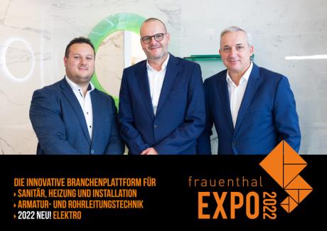  vlnr: Robert Just, Chief Supply Chain Officer Frauenthal Handel Gruppe, Thomas Stadlhofer, Vorstandsvorsitzender Frauenthal Handel Gruppe, Dragan Skrebic, Gesamtverantwortlicher für Vertrieb & Marketing Frauenthal Handel Gruppe 