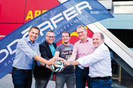 (v.l.) Johannes Huber-Grabenwarter (Leitung Vertrieb Österreich), Bernhard Weber (Leitung Vertrieb Wr. Neustadt), Roland Mayerhofer (Leitung Vertrieb Linz), Peter Lietz (Leitung Vertrieb Klagenfurt), Hans-Peter Moser (phGvon ODÖRFER Haustechnik)