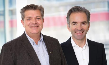 Zukunftsforum SHL Obmänner Andreas Rotter und Martin Hagleitner (v.l.n.r.) über den Geheimtipp