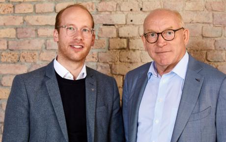 Max Viessmann, CEO Viessmann Group (links) mit Prof. Dr. Martin Viessmann, Vorsitzender des Verwaltungsrats der Viessmann Group.