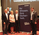 Auch der BIM KR Ing. Michael Mattes besuchte das Geberit Kompakt Fachseminar in Wien. Im Bild mit den Referenten (v.l.n.r.): Sebastian Dorda/Geberit, DI (FH) Anita Wolf/Österreichischer Fliesenverband, Anton Brunnader/Geberit, Harald Hofko/Geberit.