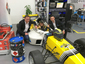 Im "Boxenstopp" konnte im Formel1-Simulator Rennluft geschnuppert werden. (c) Holter