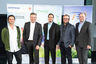 (v.l.): Mark Jenewein (LOVE architecture and urbanism ZT GmbH), Robert Pichler (GF der TBH Ingenieur GmbH), Markus Hopferwieser (Hopferwieser Architects), Harry Gatterer (Trendforscher) und Hans-Peter Moser (phG ODÖRFER Haustechnik) (c) energytalk/GEOPHO